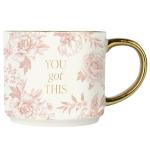Sweet Water Decor You Got This Gold Handle Coffee Mugs - 17oz Cute Coffee Mugs for Hot & Cold Drinks - Spring Home Decor and Gift - Ideal Tea & Espresso Cups