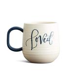 DaySpring - Loved Inspirational Ceramic Artisan Mug, 16 oz. (91473)