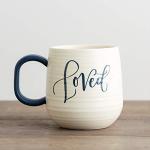 DaySpring - Loved Inspirational Ceramic Artisan Mug, 16 oz. (91473)