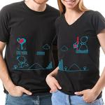 BoldLoft Couple Shirts Key to My Heart His and Hers Matching Couple Shirts in Black (Women: S/Men: M)…