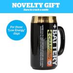 BigMouth Inc Super Charged Funny Coffee Mug, Battery Shaped Cup, Funny Gifts for Coffee Lovers, Large, 18 Ounces