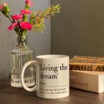 Kadiak Funny Office Coffee Mug Gifts for Coworkers - Living the Dream Novelty Offensive Sarcasm Work Mug for Women Men, Office Birthday Mugs Gifts for Colleagues 11oz