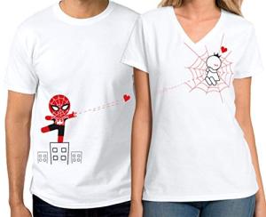 BoldLoft Captured by Your Love Couple Shirts for Him and Her, His and Hers Matching Shirts (US, Alpha, Large, Regular, Regular, Men, White)