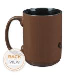 Christian Art Gifts Large Inspirational Ceramic Microwave & Dishwasher Safe Coffee & Tea Scripture Mug for Men & Women: Lord is My Strength Encouraging Bible Verse, Lion Design, Brown & Black, 14 oz.