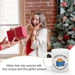 XQLZY Certified Dumpster Fire Survivor Coffee Mug, Dumpster Fire Humor Cup, Humor Joke Sarcastic Gifts for Coworker Work Friends Boss Leader, Promotion New job Gifts for Colleagues