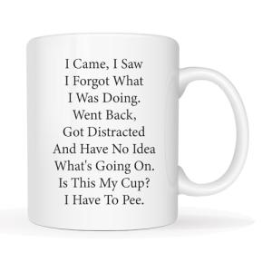 MAUAG Funny I Came I Saw I Forgot What I Was Doing Coffee Mug - Senior Citizens, Elderly, Men & Women - Birthday, Mother's Day, Father's Day