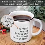 I Survived Another Meeting That Should Have Been An Email Mug 11 Oz, Funny Coffee Mug Work Gift