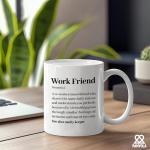 Panvola Work Friend Definition Mug Coworker Gifts Officemates Office Coworker Friend Gift Friendship Novelty Drinkware Ceramic Mug 11 oz White