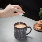 KYBSCZ Ceramic Coffee Mugs - 12 Ounces Ceramic Mugs - Tea Cups with Handle - Funny Cappuccino Cups - Dishwasher Safe, Set of 4