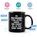 YHRJWN Gifts for Adult White Elephant, I'M Multitasking Mug, Funny Coffee Mugs Adult Humor, Christmas Gift for Office Party - Funny Novelty Gifts for Coworkers, Boss, Employees, Men & Women, 11Oz