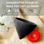 Fulcrum Balance Coffee Mug 7oz, Unique Ceramic Coffee Cup Handmade for Modern Home，Office, Novelty Gift for Christmas, Birthday(Black)