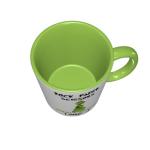 LINKEQICHE Funny Mug Rock Paper Scissors Throat Punch I Win Coffee Mug Gift Coffee Mug Internal And Handle Green 11Oz Mug