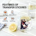 Funny Animals UV DTF Decals - 20 Sheets Cute Cat Chicken Probe UV DTF Cup Wraps for 16 oz Glass Coffee Mug, Pretend I'm A Squirrel Fun Decal Waterproof Transfer Stickers DIY Water Bottle Craft Decor