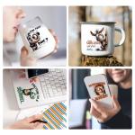 Funny Animals UV DTF Decals - 20 Sheets Cute Cat Chicken Probe UV DTF Cup Wraps for 16 oz Glass Coffee Mug, Pretend I'm A Squirrel Fun Decal Waterproof Transfer Stickers DIY Water Bottle Craft Decor