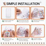 Funny Animals UV DTF Decals - 20 Sheets Cute Cat Chicken Probe UV DTF Cup Wraps for 16 oz Glass Coffee Mug, Pretend I'm A Squirrel Fun Decal Waterproof Transfer Stickers DIY Water Bottle Craft Decor