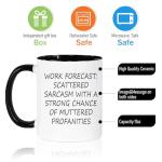 Lxenrra Work Forecast Coffee Mug, Funny Coworker Gifts, Boss Day Gifts for Women and Men, Birthday and Christmas Gift for Coworkers, Employer, Bestfriend, Sarcastic Gag Coffee Mug, 11 Oz