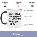 Fatbaby Funny Coffee Mug Gifts for Coworkers Office,Sarcastic Christmas Gag Gifts for Friends Women Men Coworkers Boss 11OZ