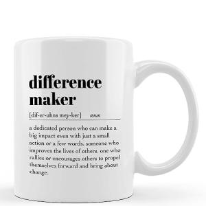 DOTAIN Difference Maker Definition 11oz Coffee Mug Ceramic Cup,Double-Sided Printed,Mentor Boss Coworker Teacher Appreciation Gifts Gift