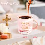 Nexalo rithu Christian Gifts for Women – “With God All Things Are Possible” Scripture Mug – Inspirational Bible Verse Coffee Cup, Spiritual Gift for Women, Christmas & Birthday
