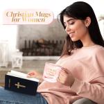 Nexalo rithu Christian Gifts for Women – “With God All Things Are Possible” Scripture Mug – Inspirational Bible Verse Coffee Cup, Spiritual Gift for Women, Christmas & Birthday