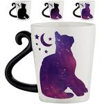 Color Changing Cat Coffee Mug for Cat Lovers - Mom Birthday Gifts for Women - Crazy Kitten Lady Mugs Gift for Animal Lover Mom, Daughter, Sister, Aunt, Wife, Best Friends, BFF, Coworkers, Her - 12oz