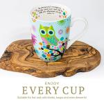 Divinity Boutique Owl Mug - Inspirational Ceramic Coffee Mug with Scripture for Women, Mom, Friends, Owl Lovers that is Colorful and Dishwasher Safe