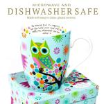 Divinity Boutique Owl Mug - Inspirational Ceramic Coffee Mug with Scripture for Women, Mom, Friends, Owl Lovers that is Colorful and Dishwasher Safe