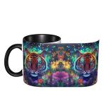 Tiger Coffee Mug for Women Ceramic Tea Cup with Handle Funny Novelty Mugs Porcelain Mug Gift for Office Home 11oz