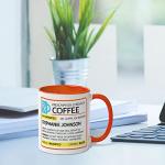 Current Prescription Personalized Ceramic Coffee Mug - Large 11 Ounce Size, Funny Novelty Mugs, Add a Name, Microwave and Dishwasher Safe Cup, Customizable Gifts for Friends