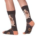 K. Bell Socks Men's Fun Pop Culture Novelty Crew Socks, Just Brew It (Black), Shoe Size: 6-12