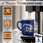 Steadfast Selections 4 - Pack Inspirational Christian Coffee Mug for Women & Men - Scripture Coffee Cups with Bible Verses - Religious Coffee Mugs - Faith Based Gift Set - Ceramic Christian Mug