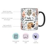YouNique Sweary Affirmations Coffee Mug, 11 Oz, Self Care & Mindfulness Gift, Mental Health Mug (Black Handle)