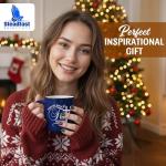 Steadfast Selections 4 - Pack Inspirational Christian Coffee Mug for Women & Men - Scripture Coffee Cups with Bible Verses - Religious Coffee Mugs - Faith Based Gift Set - Ceramic Christian Mug