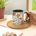 YouNique Sweary Affirmations Coffee Mug, 11 Oz, Self Care & Mindfulness Gift, Mental Health Mug (Black Handle)