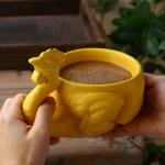 Funny salt-baked chicken, cup coffee cup, ceramic mug, creative and wonderful sand sculpture