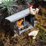 Miniature Farm Animals Figurines Resin Set Animal Figures Chicken Simulation Status Ornament Fairy Garden Dollhouse Accessories
