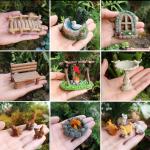 Miniature Farm Animals Figurines Resin Set Animal Figures Chicken Simulation Status Ornament Fairy Garden Dollhouse Accessories