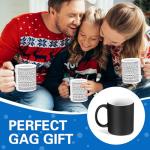 Vesici Heat Change Coffee Mug Hidden Message Ceramic Coffee Mug Gag Gift Funny Cup for Halloween Christmas Raunchy Dark Humor Bestie Friends Coworker Office Prank Gift