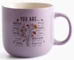 Christian Gifts – Bible Verse Ceramic Coffee Mug 14oz, Wildflower Faith Mug, Dishwasher & Microwave Safe, Inspirational Gift for Friends & Women