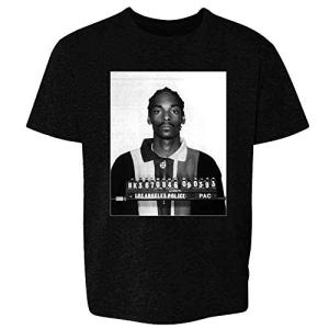 Pop Threads Mugshizzle Celebrity Mugshot Music Youth T-Shirt for Kids Black M