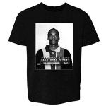 Pop Threads Mugshizzle Celebrity Mugshot Music Youth T-Shirt for Kids Black M