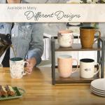 Christian Art Gifts Large Inspirational Ceramic Coffee & Tea Mug for Women: Be Still & Know Encouraging Bible Verse Psalm, Cute Novelty Non-toxic Sturdy Beverage Cup, White/Pink/Blue Floral, 14 oz.