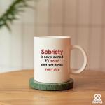 Panvola Sobriety Is Never Owned Inspirational Gifts Sobriety Recovery Sober Motivational Christian Gifts for Women Men Coffee Ceramic Mug 11 oz White