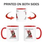 Lxenrra Funny Chicken Rooster Coffee Mug, “I May Look Calm But In My Head I’ve Pecked You 3 Times” Mug, Birthday Christmas Gifts for Women Men, Chicken Lover Farmer Gift, 11 Oz-Red