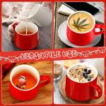 Sliner 3D funny Christmas Mugs with animal inside 13.5 oz Handmade Ceramics Coffee Cup Cute Cartoon Figurine Inside Mugs for Women Men Family Birthday Gifts Hot Cocoa Teacup(Cow)