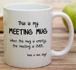 Retreez Funny Meeting Mug - 11oz Ceramic Coffee Mug - Funny, Sarcastic Gift for Coworkers, Siblings, Dad or Mom