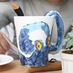 Homee Handmade Creative Art Coffee Mug Ceramic Milk Cups Ocean Style (Octopus)