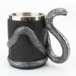 304 Stainless Steel Liner Resin Cobra Mug 3D Snake Beer Coffee Milk Drink Water Tea Mugs Cool Animal Geeks Boyfriend Gothic Gift