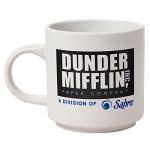Silver Buffalo The Office Icons and Logo 2pk Ceramic Mug Stack, 13 Ounces