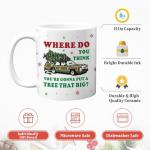 Christmas Vacation Merch Gifts, Funny Holiday Coffee Mug, 11oz Double-sided Christmas Vacation Drinking Cup, Novelty Party Cups for Table Decor, White Elephant Gag Gift for Women Men Coworkers